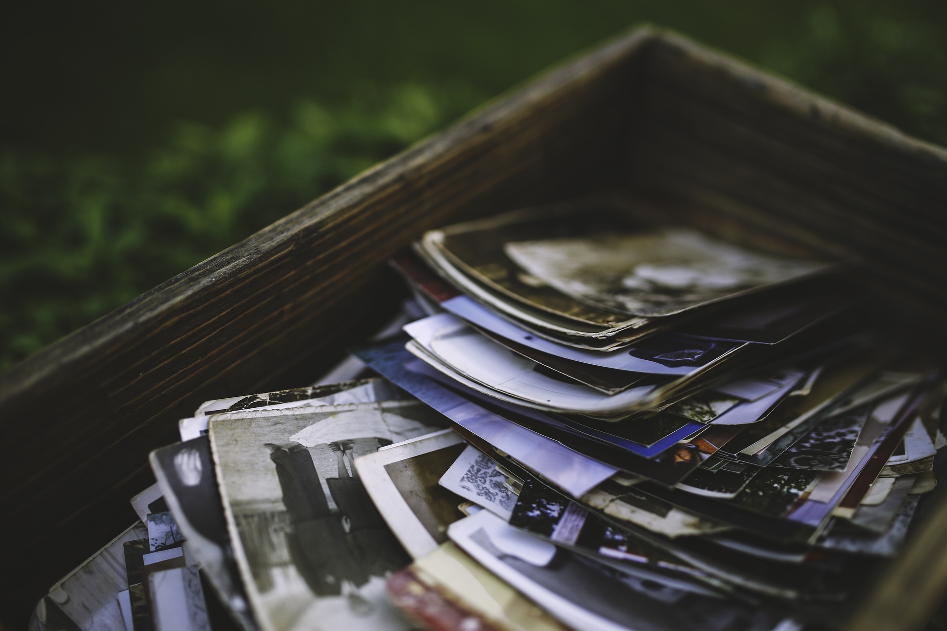 memories old box full of photographs